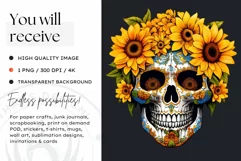Sugar Skull Day of the Dead PNG Clipart Product Image 2