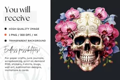 Sugar Skull Day of the Dead PNG Clipart Product Image 2