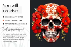 Sugar Skull Day of the Dead PNG Clipart Product Image 2
