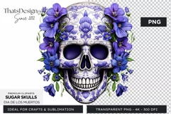 Sugar Skull Day of the Dead PNG Clipart Product Image 1