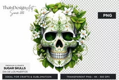 Sugar Skull Day of the Dead PNG Clipart Product Image 1