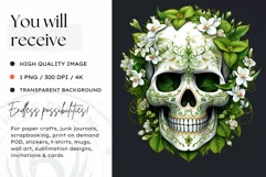 Sugar Skull Day of the Dead PNG Clipart Product Image 2