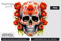 Sugar Skull Day of the Dead PNG Clipart Product Image 1