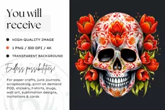 Sugar Skull Day of the Dead PNG Clipart Product Image 2