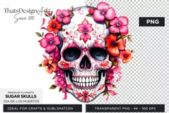 Sugar Skull Day of the Dead PNG Clipart Product Image 1
