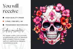 Sugar Skull Day of the Dead PNG Clipart Product Image 2