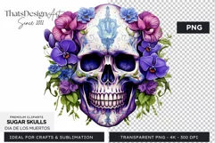 Sugar Skull Day of the Dead PNG Clipart Product Image 1