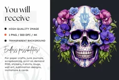 Sugar Skull Day of the Dead PNG Clipart Product Image 2