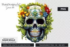 Sugar Skull Day of the Dead PNG Clipart Product Image 1