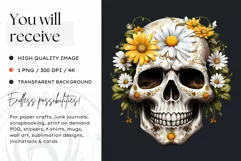 Sugar Skull Day of the Dead PNG Clipart Product Image 2