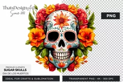 Sugar Skull Day of the Dead PNG Clipart Product Image 1
