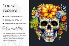 Sugar Skull Day of the Dead PNG Clipart Product Image 2