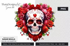 Sugar Skull Day of the Dead PNG Clipart Product Image 1