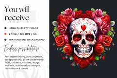 Sugar Skull Day of the Dead PNG Clipart Product Image 2