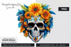 Sugar Skull Day of the Dead PNG Clipart Product Image 1
