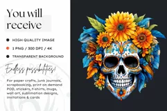 Sugar Skull Day of the Dead PNG Clipart Product Image 2