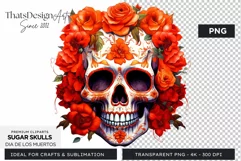 Sugar Skull Day of the Dead PNG Clipart Product Image 1