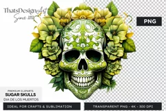 Sugar Skull Day of the Dead PNG Clipart Product Image 1