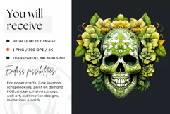 Sugar Skull Day of the Dead PNG Clipart Product Image 2