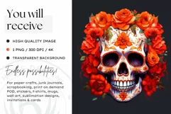 Sugar Skull Day of the Dead PNG Clipart Product Image 2