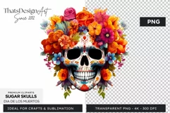 Sugar Skull Day of the Dead PNG Clipart Product Image 1
