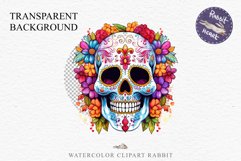 Sugar Skull Halloween Creepy Clipart Skeleton PNG Scrapbook Fairy Tale Art Image Watercolor Transparent Print illustration sublimation creepy printable digital watercolor Floral Skeleton Skull, spooky clipart, nursery, Creepy halloween decoration art imag