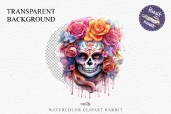 Sugar Skull Halloween Creepy Clipart Skeleton PNG Scrapbook Fairy Tale Art Image Watercolor Transparent Print illustration sublimation creepy printable digital watercolor Floral Skeleton Skull, spooky clipart, nursery, Creepy halloween decoration art imag