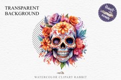 Sugar Skull Halloween Creepy Clipart Skeleton PNG Scrapbook Fairy Tale Art Image Watercolor Transparent Print illustration sublimation creepy printable digital watercolor Floral Skeleton Skull, spooky clipart, nursery, Creepy halloween decoration art imag