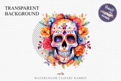 Sugar Skull Halloween Creepy Clipart Skeleton PNG Scrapbook Fairy Tale Art Image Watercolor Transparent Print illustration sublimation creepy printable digital watercolor Floral Skeleton Skull, spooky clipart, nursery, Creepy halloween decoration art imag