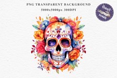 Sugar Skull Halloween Creepy Clipart Skeleton PNG Scrapbook Fairy Tale Art Image Watercolor Transparent Print illustration sublimation creepy printable digital watercolor Floral Skeleton Skull, spooky clipart, nursery, Creepy halloween decoration art imag
