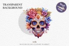 Sugar Skull Halloween Creepy Clipart Skeleton PNG Scrapbook Fairy Tale Art Image Watercolor Transparent Print illustration sublimation creepy printable digital watercolor Floral Skeleton Skull, spooky clipart, nursery, Creepy halloween decoration art imag