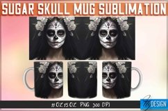 Day of the Dead Sugar Skull Mug Sublimation|11 oz Mug Product Image 1