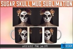Day of the Dead Sugar Skull Mug Sublimation|11 oz Mug Product Image 1