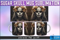Day of the Dead Sugar Skull Mug Sublimation|Mug Wrap v.2 Product Image 7