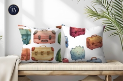 Suitcases Styled as Cute Little Animals Digital Paper Product Image 2