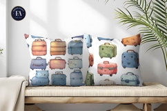 Suitcases Styled as Cute Little Animals Digital Paper Product Image 2