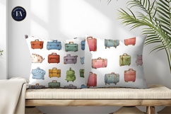 Animal Shaped Suitcases Seamless Pattern Digital Paper Product Image 2