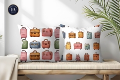 Suitcases Styled as Cute Little Animals Digital Paper Product Image 2