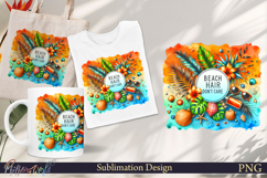 Funny Quote Sublimation | Hello Summer | Beach hair Product Image 1