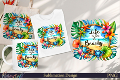 Funny Quote Sublimation | Summer | Life is just so beachy Product Image 1