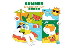 10 Summer Vacation Illustration Product Image 1