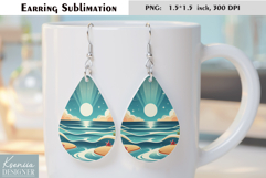 Cute Summer Vibes Earrings | Sunset Teardrop Earring Design Product Image 1