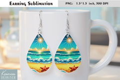 Cute Summer Vibes Earrings | Sunset Teardrop Earring Design Product Image 1