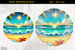 Ocean Paradise Wind Spinner Sublimation Design Product Image 1