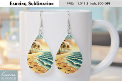 Cute Summer Vibes Earrings | Sunset Teardrop Earring Design Product Image 1
