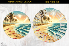 Ocean Paradise Wind Spinner Sublimation Design Product Image 1