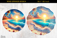Ocean Paradise Wind Spinner Sublimation Design Product Image 1