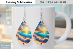 Cute Summer Vibes Earrings | Sunset Teardrop Earring Design Product Image 1