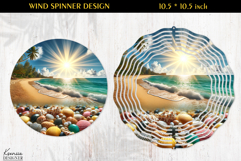 Ocean Paradise Wind Spinner Sublimation Design Product Image 1