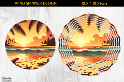Ocean Paradise Wind Spinner Sublimation Design Product Image 1